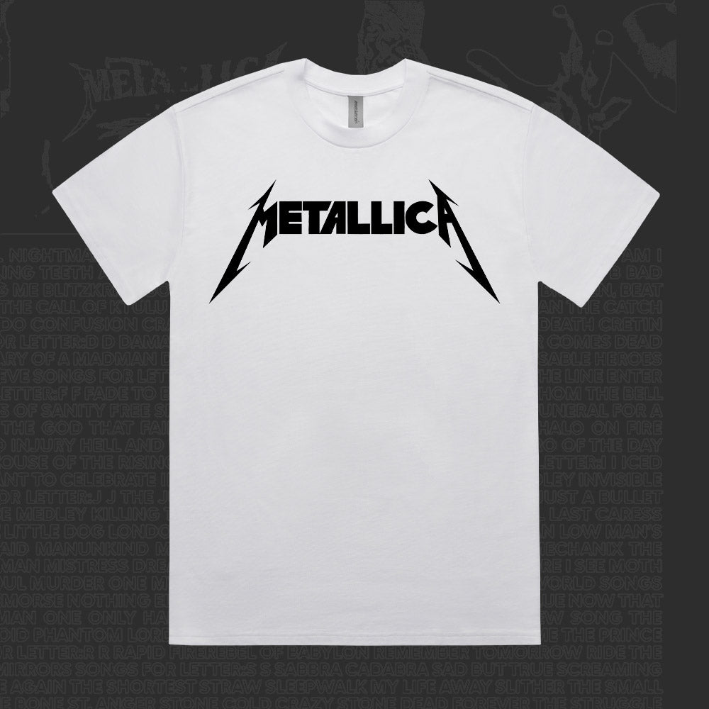 Image of Metallica Discography T-shirt by Masacio