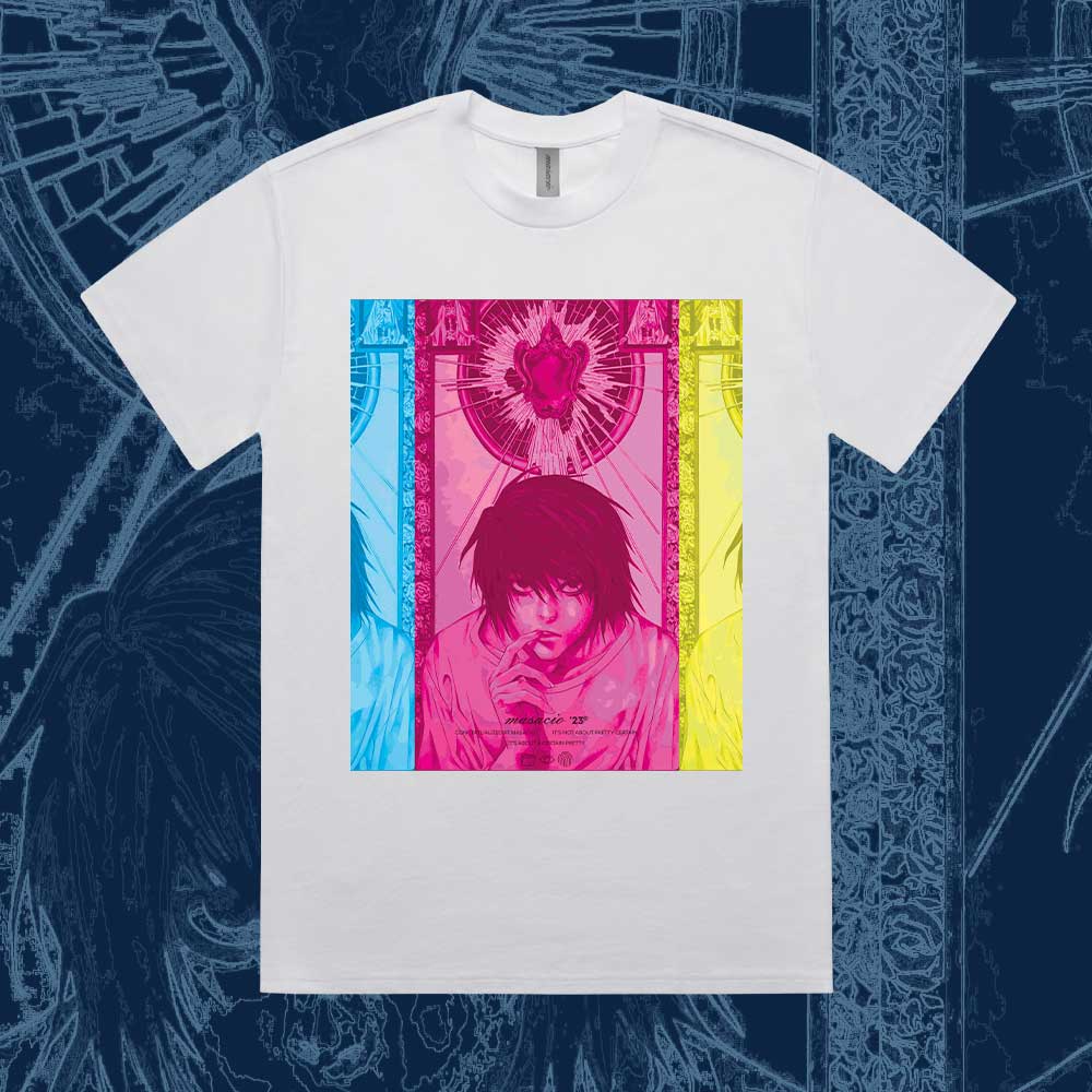 Death Note - L - Round-neck Tee White from Masacio