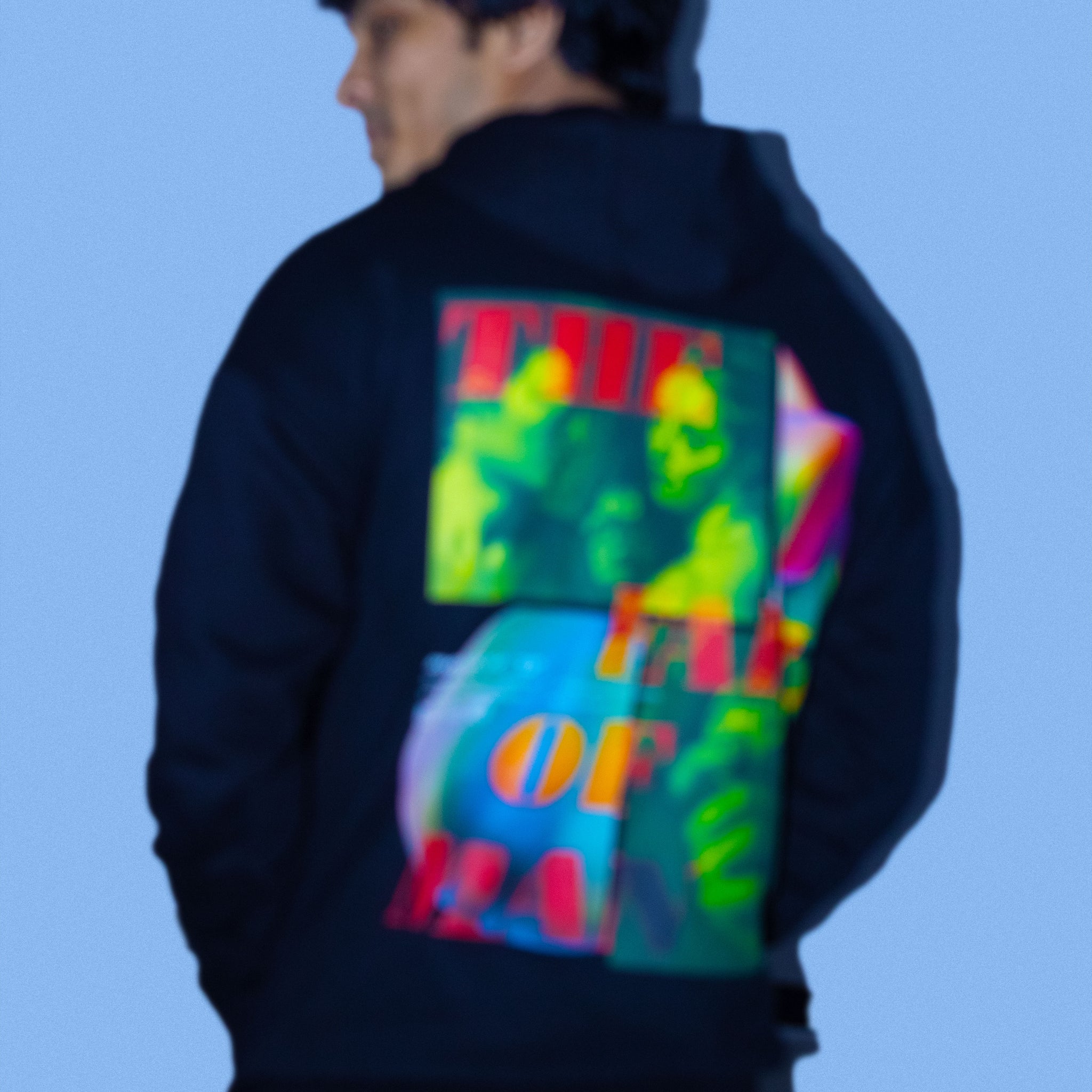 Masacio_Black Oversized Hoodie with picture of The Fall of Man